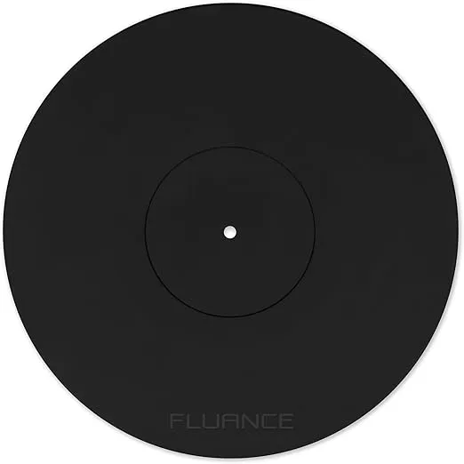 Fluance Turntable Platter Mat (Rubber Black) - Durable Audiophile Grade Silicone Design for Vinyl Record Players (PFHTRP)