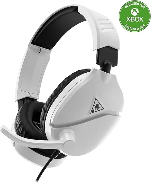 Turtle Beach Recon 70 Multiplatform Gaming Headset for Xbox Series X|S, Xbox One, PS5, PS4, Nintendo Switch, PC & Mobile w/ 3.5mm Wired Connection - Flip-to-Mute Mic, 40mm Speakers, Lightweight -White