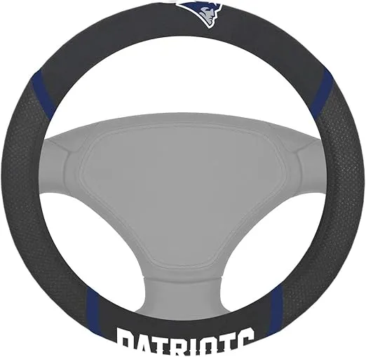 FANMATS NFL Unisex-Adult Embroidered Steering Wheel Cover