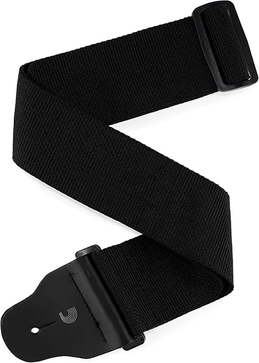 D'Addario Accessories Bass Guitar Strap - Bass Strap - Guitar Strap for Bass Players - Internal Pad - Black - 3'' Wide, 74T000