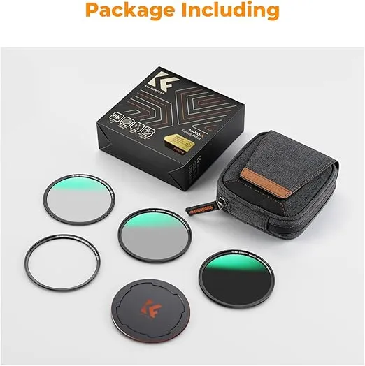 K&F Concept 67mm Magnetic CPL+ND8+ND64+Magnetic Basic Ring+Lens Cap Camera Lens Filters Kit (5 Pack) -Optical Glass Polarizing Neutral Density Filters Kit with 28 Multi-Layer Coated (Nano-X Series)