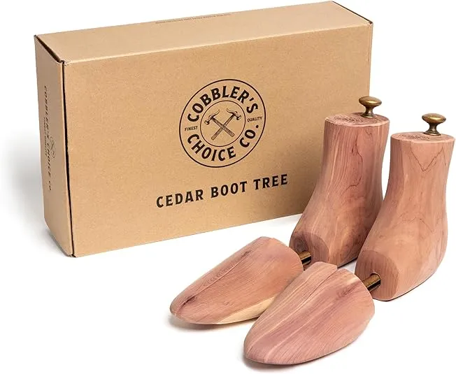 Cobbler's Choice Men's Cedar Boot Tree - All Natural Aromatic Cedar Wood - Premium Construction & Unbeatable Quality