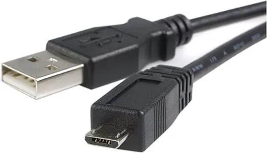 StarTech.com 6ft Micro USB Cable - A to Micro B - 6ft USB to Micro b - 6ft USB to Micro Cable - 6ft Micro USB Cable (UUSBHAUB6), Black