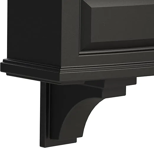 Mayne 4828-B Nantucket Black (2pk) Decorative Brackets