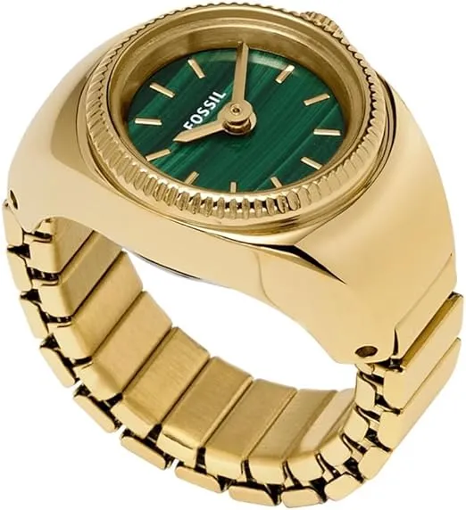 Fossil Women's Watch Ring with Two-Hand Analog Display and Stainless Steel Expansion Band