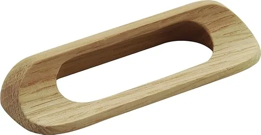 Hickory Hardware 1 Pack Solid Core Kitchen Cabinet Pulls, Luxury Cabinet Handles, Hardware for Doors & Dresser Drawers, 3-3/4 Inch (96mm) Hole Center, Unfinished Wood, Natural Woodcraft Collection