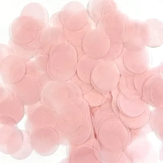 Allydrew Round Tissue Paper Confetti, 1" (Light Pink)