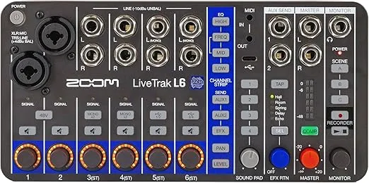 Zoom LiveTrak L6 10-channel Compact Digital Mixer