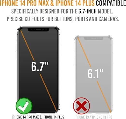 Alpatronix Battery Case for iPhone 14 Pro Max and iPhone 14 Plus (6.7 inch), Strong Slim Protective Extended Charging Cover with Wireless Charging, Apple Pay, CarPlay (BX14Pro Max) - Black