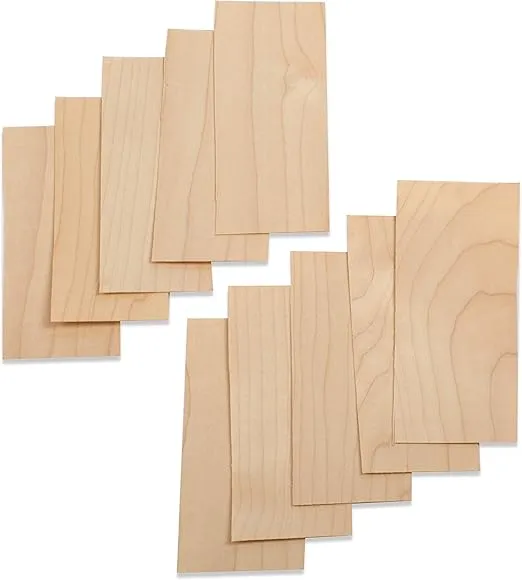 StewMac Acoustic Guitar Neck Shims, Maple - Set of 10