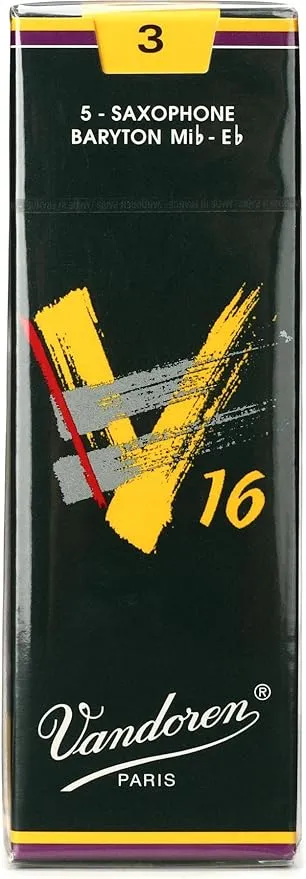 Vandoren SR743 Baritone Sax V16 Reeds Strength 3; Box of 5