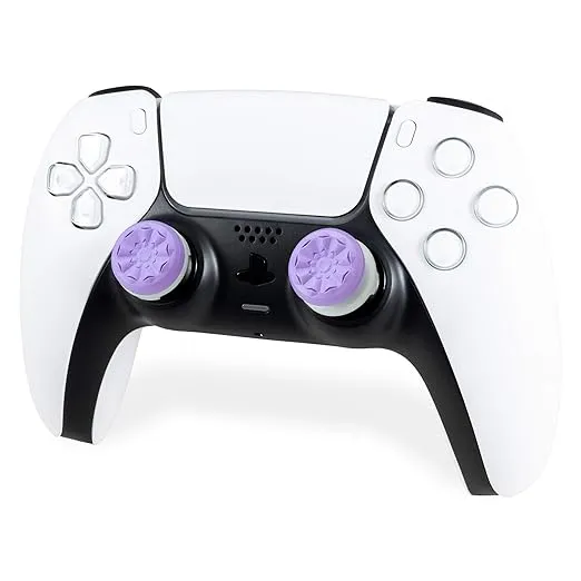 KontrolFreek FPS Freek Galaxy Purple for PlayStation 4 (PS4) and PlayStation 5 (PS5) | Performance Thumbsticks | 1 High-Rise, 1 Mid-Rise | Purple