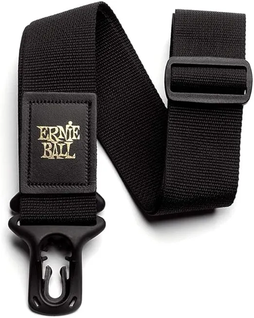 Ernie Ball PolyLock Guitar Strap, Black (P04056)