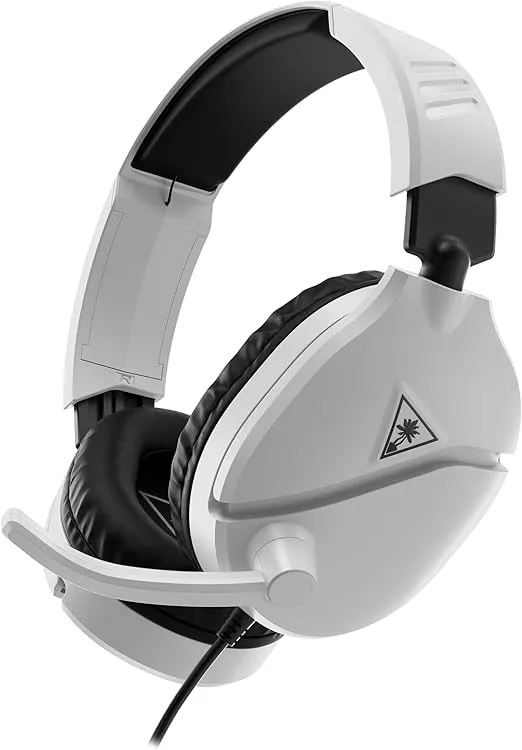 Turtle Beach Recon 70 Multiplatform Gaming Headset for PS5, PS4, Xbox Series X|S, Xbox One, Nintendo Switch, PC & Mobile w/3.5mm Wired Connection - Flip-to-Mute Mic, 40mm Speakers, Lightweight-White