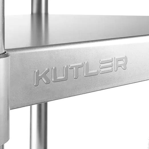 KUTLER Stainless Steel Table 24 x 30 Inches, NSF Heavy Duty Commercial Kitchen Prep and Work Table with Undershelf for Restaurant, Hotel, Home