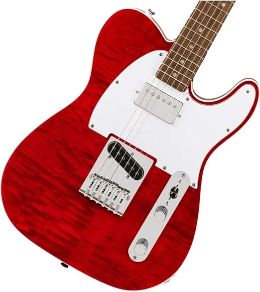 Squier Affinity Series Telecaster Electric Guitar - Crimson Red Transparent