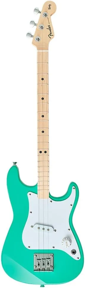 Fender x Loog 3-String Stratocaster Electric kids Guitar 3 string beginner kit (Seafoam Green)