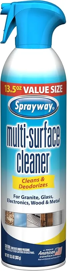 Sprayway SW007R Multi-Purpose Cleaner, Cleans & Deodorizes, for Granite, Glass, Wood, and Metal, 13.5 Oz