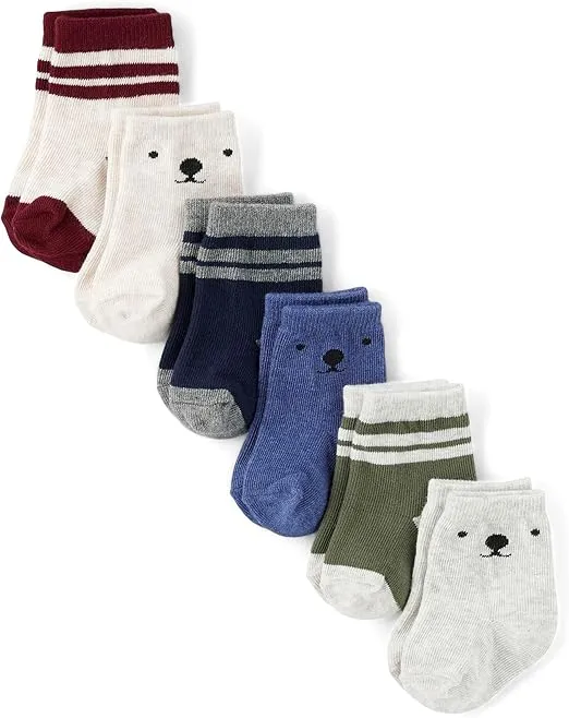 The Children's Place Baby Boy's and Newborn Midi Socks Variety Pack