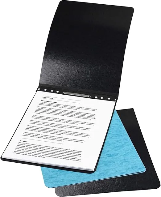 ACCO PRESSTEX Report Covers, Top Binding for Letter Size Sheets, 2 Inch Capacity, Black (A7017021)