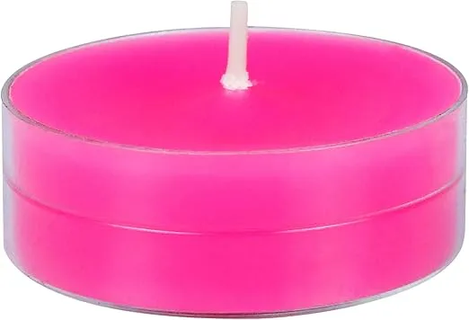 12-Piece Tealight Candles, Mega Oversized Hot Pink s