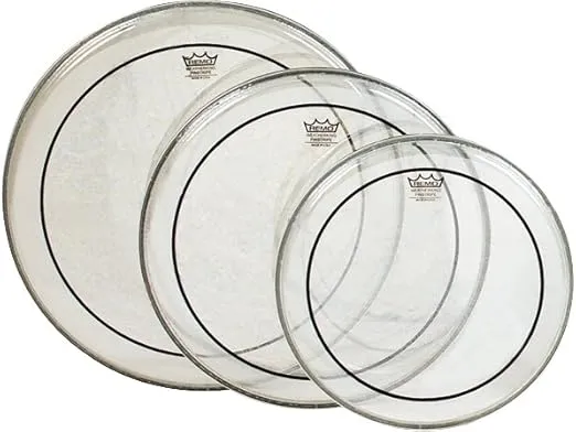 Remo PP-0910-PS Pinstripe Clear Tom Drumhead Pack - 12", 13" & 16"