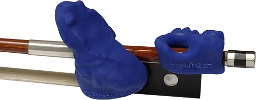 Original Bow Buddy Bright Blue 2-Piece Set: Things 4 Strings Bow Hold Buddies Violin/Viola Teaching Aid Accessory