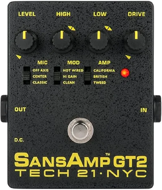 Tech 21 SansAmp GT2 Tube Amp Emulator Pedal