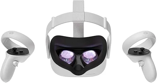 Oculus Newest Quest 2 Gmaing VR Headset 128GB Set - Advanced All-in-One Virtual Reality Headset Cover Set, White