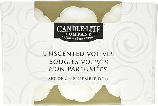 Candle-lite Unscented Votives, White