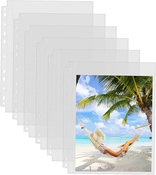 Sooez 30 Pack Photo Sleeves 8x10, Heavy Duty Photo Sleeves for 3 Ring Binder (for 60 Pictures), Plastic Photo Album Refill Pages, Clear Archival Photo Album Sleeves, Photo Pages Sheets 8.5x11