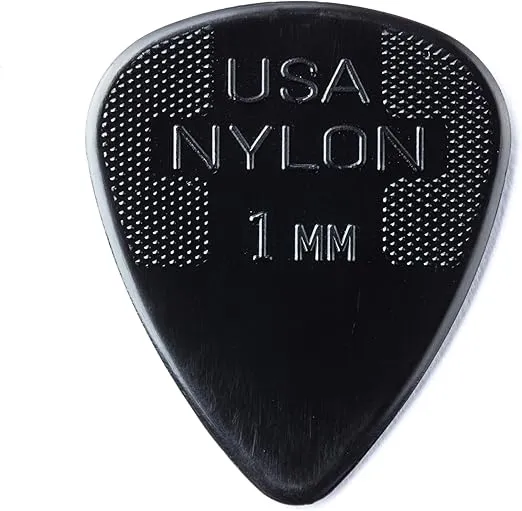 JIM DUNLOP 44P1.0 Nylon Standard, Black, 1.0mm, 12/Player's Pack