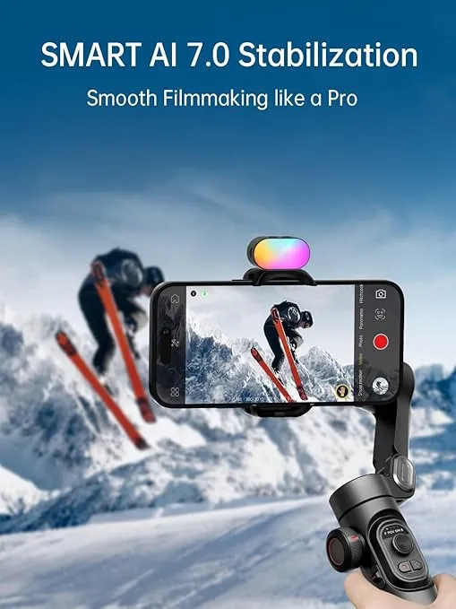 Gimbal Stabilizer Smartphone iPhone Video: iPhone Stabilizer Gimbal Smartphone Foldable 3-Axis Handheld Portable Android Gimbal TikTok YouTube Vlog Recording AOCHUAN Smart XE Series (Smart XE KIT)