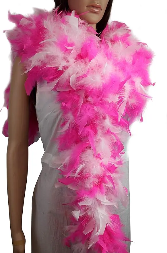 80 Gram 2 yards Long, Chandelle Feather Boa 10 Color, Great for Party, Wedding, Halloween Costume, Christmas Tree Decoration