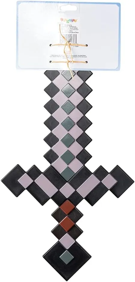 Netherite Sword, Official Minecraft Costume Accessory for Kids, Single Size Video Game Costume Prop