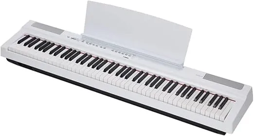 Yamaha P125 88-Key Weighted Action Digital Piano with Power Supply and Sustain Pedal, White