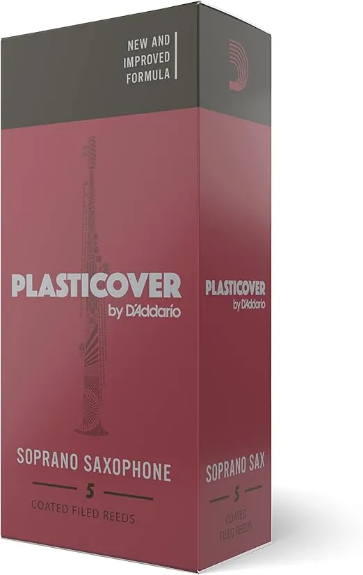 D’Addario Woodwinds RRP05SSX350 Rico Plasticover Soprano Sax Reeds, Strength 3.5, 5-pack