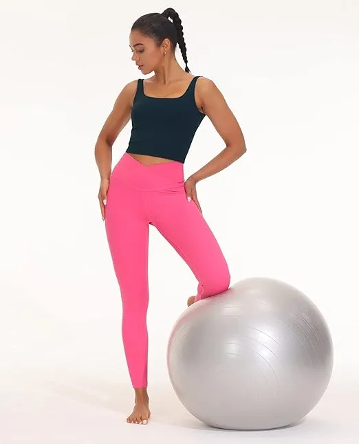 THE GYM PEOPLE Women's Square Neck Longline Sports Bra Workout Removable Padded Yoga Crop Tank Tops