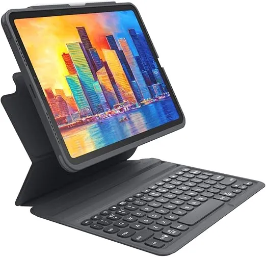 ZAGG Pro Keys Detachable Case and Wireless Keyboard for Apple iPad Pro 11-inch (Gen 1,2,3,4) and iPad Air (Gen 4,5,& M2), Multi-Device Bluetooth Pairing, Apple Pencil Holder, 6.6ft Drop Protection,