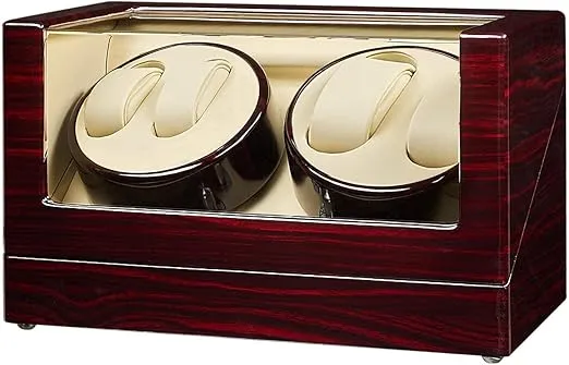 JQUEEN Automatic Quad Watch Winder with Double Quiet Mabuchi Motors