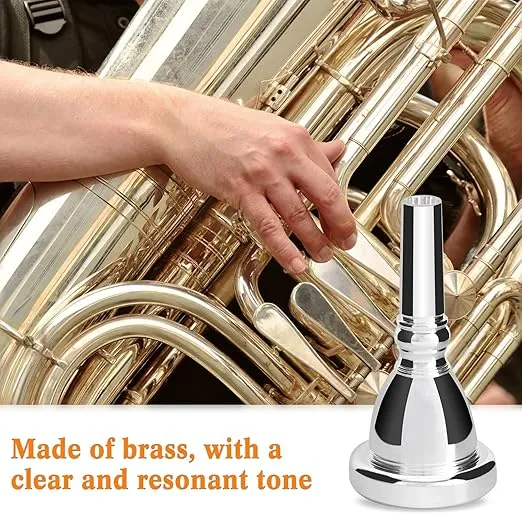 EASTROCK Tuba Mouthpiece 24AW,Music Mouthpiece,Tuba Player Replacement Tuba Parts，Tuba Mouthpiece Accessories