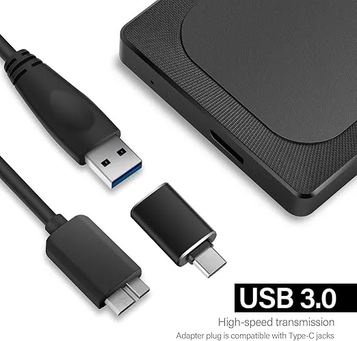 500GB Ultra Slim Portable External Hard Drive HDD-USB 3.0 for PC, Mac, Laptop, PS4, Xbox one,Xbox 360 Model A4