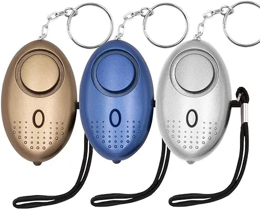 KOSIN Safe Sound Personal Alarm, 3 Pack 145DB Personal Security Alarm Keychain with LED Lights, Emergency Safety Alarm for Women, Men, Children, Elderly