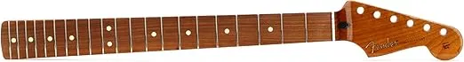 Fender Stratocaster Neck, Roasted Maple, Modern C, 21 Narrow Tall Frets, Pau Ferro Fingerboard