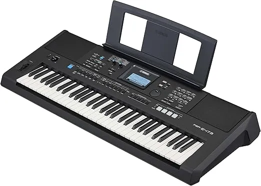 Yamaha, 61-Key Touch-Sensitive Advanced Portable Keyboard with Power Adapter, (PSRE473)