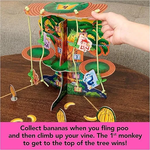 Spin Master Games, Monkey See Monkey Poo Game, Fun Games, Sensory Toys, Family Games, Funny Gifts, Christmas Gifts for Kids, for Ages 4+