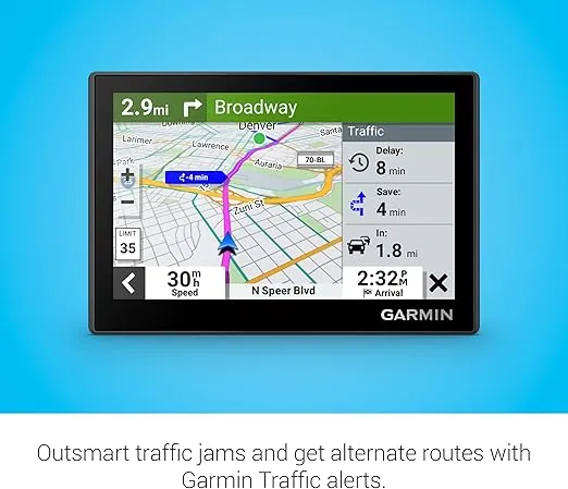 Garmin Drive™ 53 GPS Navigator, High-Resolution Touchscreen, Simple On-Screen Menus and Easy-to-See Maps, Driver Alerts