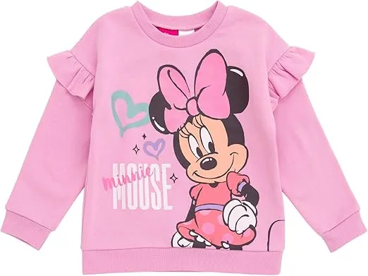 Disney Princess Minnie Mouse Winnie the Pooh The Aristocats Fleece Sweatshirt & Pants Outfit Set Newborn to Big Kid Sizes