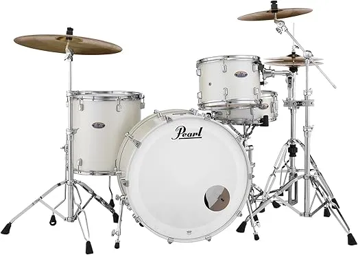 Pearl Drum Set 3PC Shell Pack, (Cymbals and Hardware Not Included), White Satin ((DMP943XPC229))