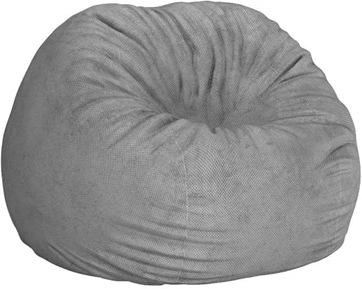 CordaRoy's Chenille Bean Bag Chair, Convertible Chair Folds from Bean Bag to Lounger, As Seen on Shark Tank, Charcoal - Full Size